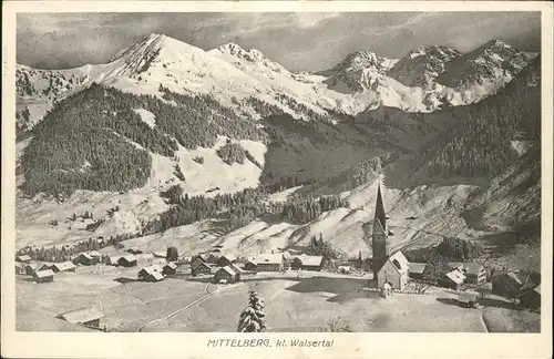 Mittelberg Kleinwalsertal Panorama Kirche Kat. Oesterreich