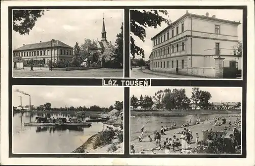 Lazne Tousen Teilansichten Kirche Strand Industrie Kat. Tschechische Republik