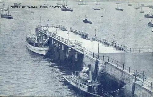 Falmouth Prince of Wales Pier Dampfschiffe Kat. Grossbritannien