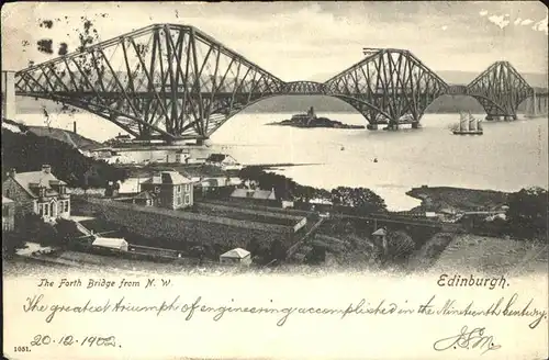 Edingburgh Grossbritannien Forth Bridge Kat. 