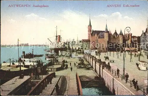 Antwerpen Anvers Anvers Aanlegplaats Dampfschiff Kat. 