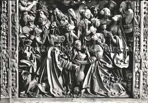 Mauer Melk Pfarrkirche Ausschnitt aus Fluegelaltar um 1520 Heilige und Arme Seelen