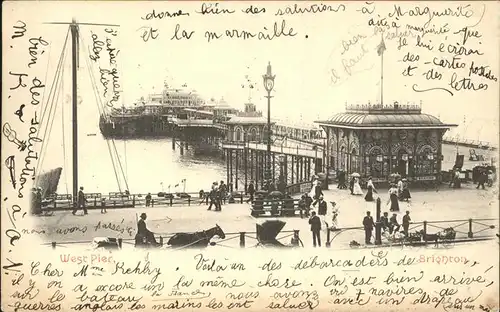 Brighton East Sussex West Pier Schiff / Brighton East Sussex /