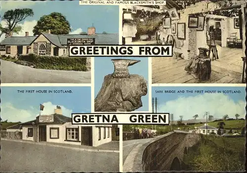 Gretna Green Blacksmiths Shop First House Scotland Kat. United Kingdom
