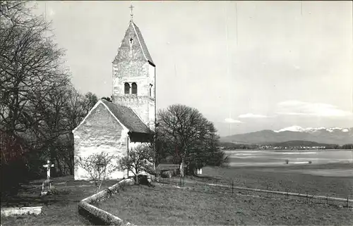 Insel Ufnau Panorama mit Kirche Kat. Schweiz