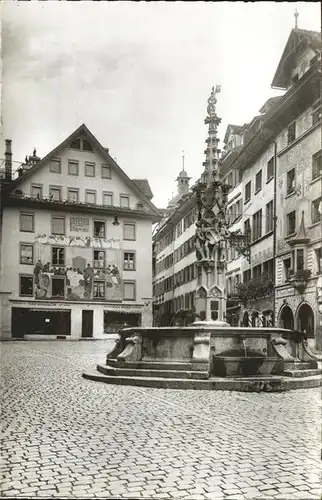 Luzern LU Weinmarkt Brunnen