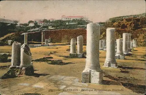 Carthage Karthago Basilique Byzantine de Douimes ruines / Tunis /