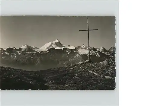 Leukerbad Gemmipass Gipfelkreuz Weisshorn Rothorn Matterhorn Pte. de Zinal / Leukerbad /Bz. Leuk