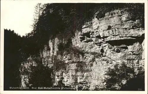 Wutach Bad Boll Wutachmuehle Felsenweg / Wutach /Waldshut LKR