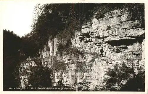 Wutach Bad Boll Wutachmuehle Felsenweg / Wutach /Waldshut LKR