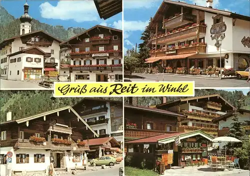 Reit Winkl Rathausplatz Kiosk Kirchturm Hotel / Reit im Winkl /Traunstein LKR