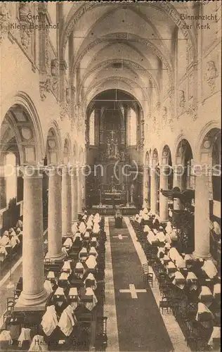 Gent Gand Flandre Klein Begijnhof Binnenzicht der Kerk Kat. 