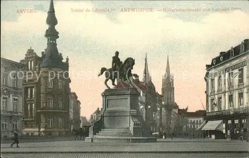 Antwerpen Anvers Ruitersstandbeeld van Leopold I Kat. 