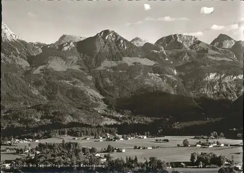 Schoenau Berchtesgaden mit Jenner Fagstein und Kahlersberg Kat. Deutschland