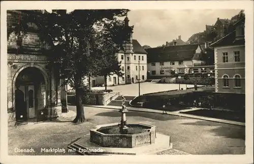 Eisenach Thueringen Marktplatz mit Esplanade / Eisenach /Eisenach Stadtkreis