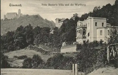 Eisenach Thueringen Fritz Reuter's Villa u.die Wartburg / Eisenach /Eisenach Stadtkreis