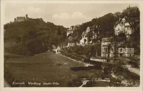 Eisenach Thueringen Reuter-Villa mit Wartburg / Eisenach /Eisenach Stadtkreis