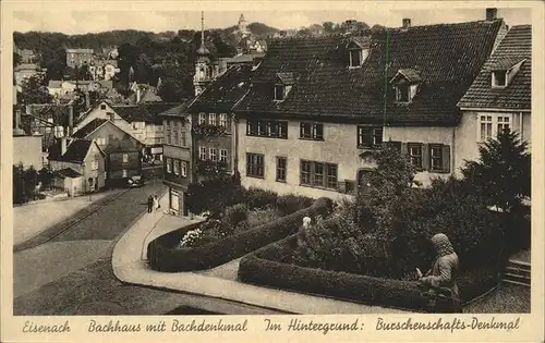 Eisenach Thueringen Bachhaus mit Bachdenkmal / Eisenach /Eisenach Stadtkreis