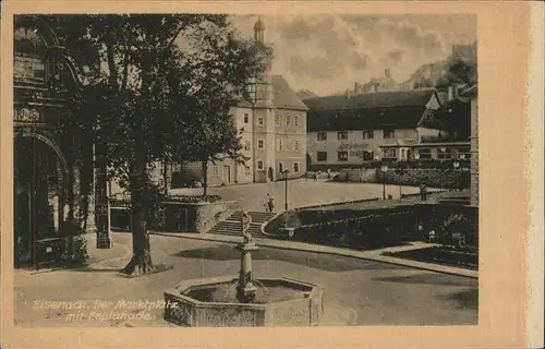 Eisenach Thueringen Marktplatz mit Esplanade / Eisenach /Eisenach Stadtkreis