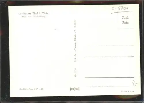 Thal Ruhla Blick vom Schlo?berg / Ruhla /Wartburgkreis LKR