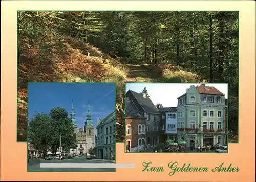 Eupen Cafe Pension "Zum Goldenen Anker" St. Nikolaus Kirche Waldpartie Kat. 