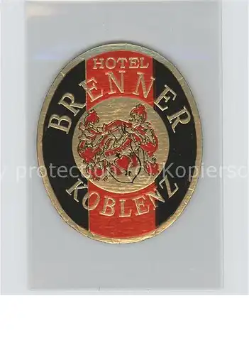 Koblenz Rhein Emblem Hotel Brenner / Koblenz /Koblenz Stadtkreis