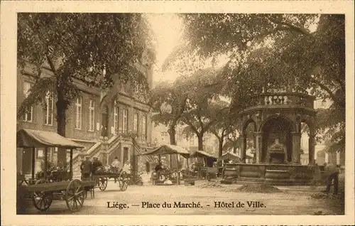 Liege Luettich Place du Marche Hotel de Ville Kat. Luettich