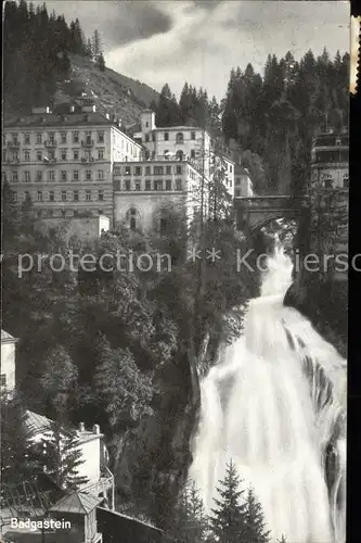 Badgastein Teilansicht mit Wasserfall