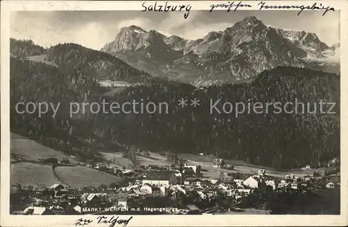 Markt Werfen mit Hagengebirge Kat. Oesterreich