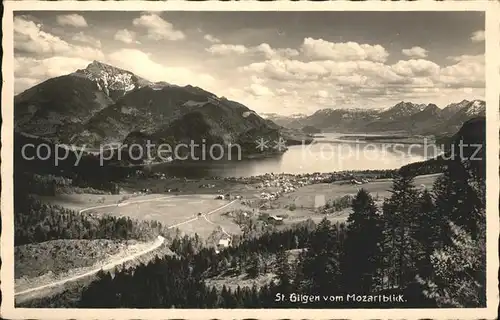 St Gilgen Salzkammergut Panorama vom Mozartblick Kat. St Gilgen Wolfgangsee