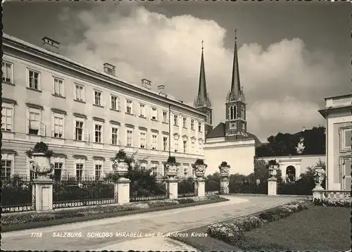 Salzburg Oesterreich Schloss Mirabell St. Andreas Kiche Kat. Salzburg