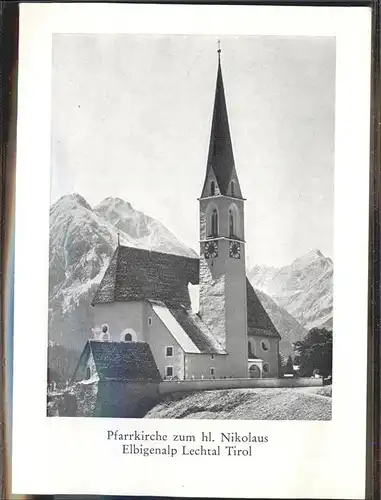 Elbingenalp Pfarrkirche zum hl. Nikolaus Kat. Oesterreich