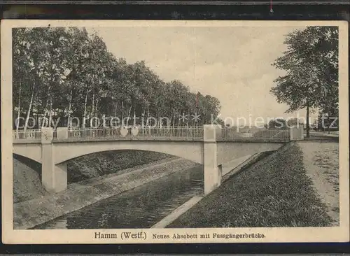 Hamm Westfalen Ahsebett Fussgaengerbruecke / Hamm /Hamm Stadtkreis