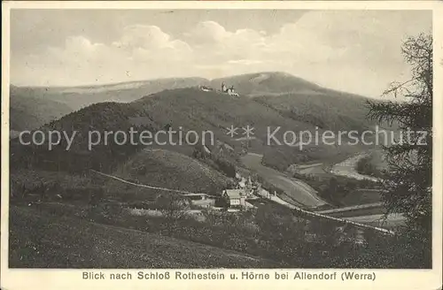 Allendorf Werra mit Schloss Rothestein u.Hoerne Kat. Bad Sooden Allendorf