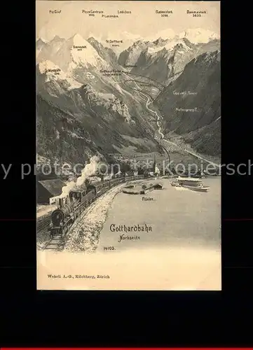 Gotthardbahn Bergbahn Kat. Eisenbahn