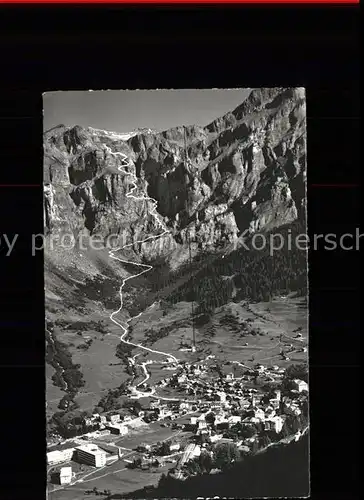 Leukerbad Panorama Gemmipass Gebirgspass Berner Alpen Kat. Loeche les Bains
