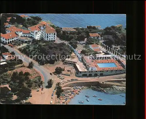 S Agaro Hotelanlage Swimming Pool Uferpromenade Fliegeraufnahme Kat. Costa Brava Spanien