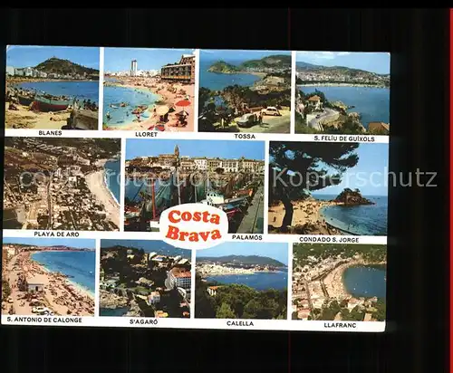 Costa Brava Urlaubsorte an der Kueste Kat. Spanien