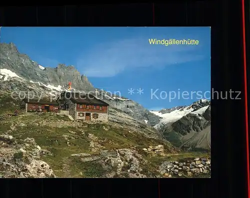 Windgaellenhuette Schutzhuette Maderanertal Glarner Alpen Kat. Bristen
