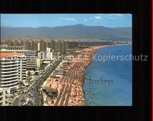 Torremolinos Vista aerea del paseo Maritimo Promenade am Meer Kat. Costa del Sol Spanien