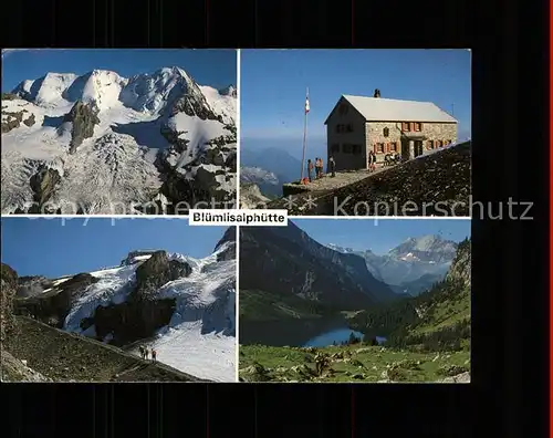 Bluemlisalphuette BE Oeschinensee Schutzhaus Berner Alpen Alpenpanorama / Kandersteg /Bz. Frutigen