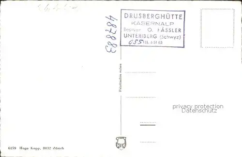 Drusberghuette mit Drusberg Forstberg Schutzhaus Schweizer Flagge
