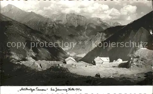 Jamnighuette Schutzhaus Mallnitzer Tauern Alpenpanorama Kat. Mallnitz