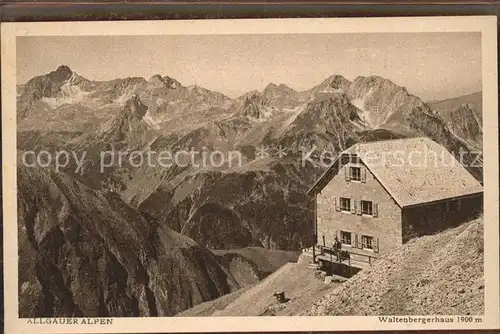Waltenbergerhaus Schutzhaus Berghuette Allgaeuer Alpen Kupfertiefdruck Kat. Immenstadt i.Allgaeu