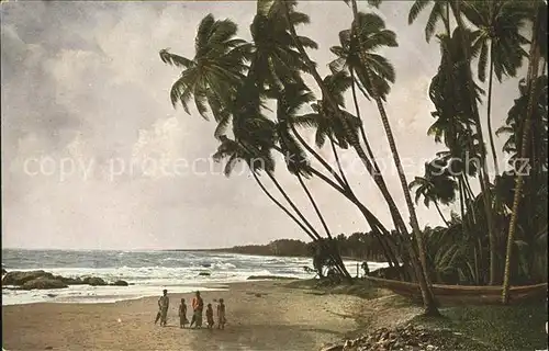 Ceylon = Sri Lanka Strandleben Kat. 