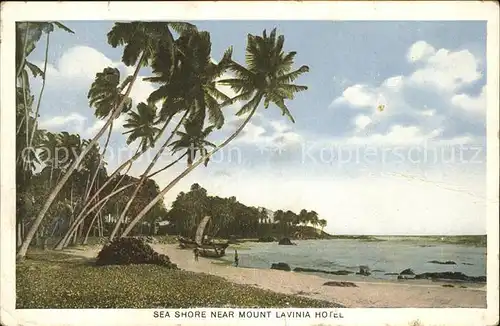 Ceylon = Sri Lanka Sea Shore Near Mount Lavinia Hotel Kat. 