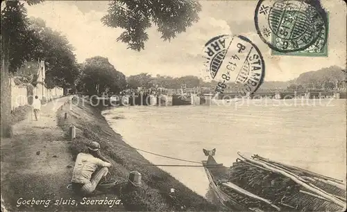 Soerabaja Goebeng sluis Kat. Indonesien