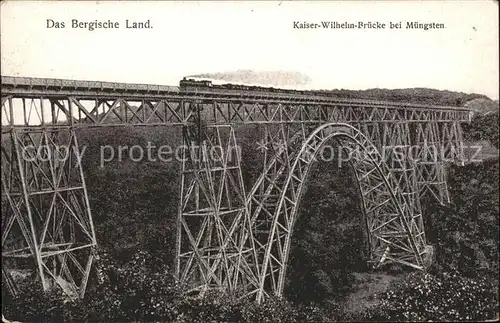 Bergisches Land Kaiser Wilhelm Bruecke Muengsten Eisenbahn Kat. 