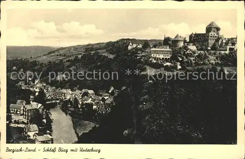 Bergisches Land Schloss Burg Unterburg Kat. 