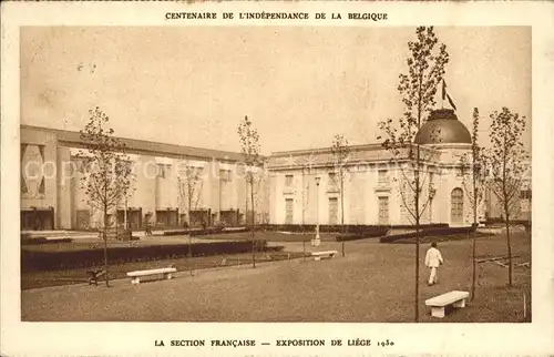 Exposition Liege 1930 Section Francaise Centenaire de L Independance de la Belgique Kat. Luettich